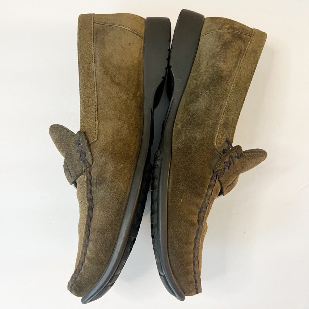 Mephisto Cool-Air Dark Green Suede Loafer Flats Size 8 - Picture 7 of 11